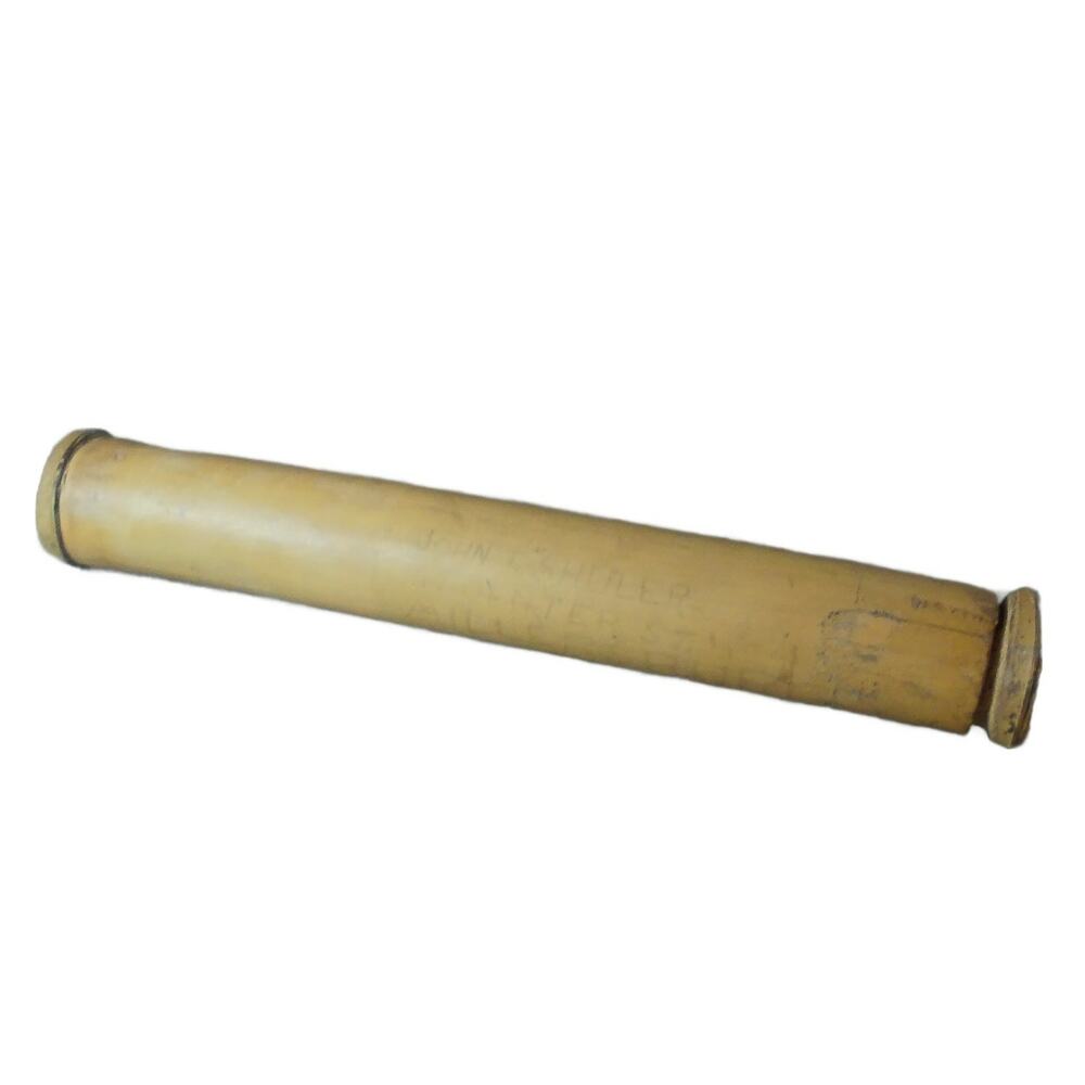 Vintage Bamboo Shipping Document Tube MCM 1940s-1960s Millersburg Pennsylvania
